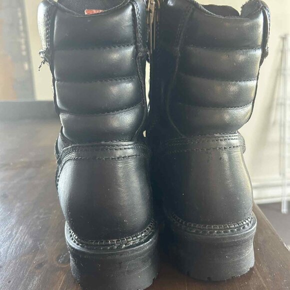 Harley-Davidson Men’s Black Leather Lace-Up Boots • US 8 - Picture 4 of 8